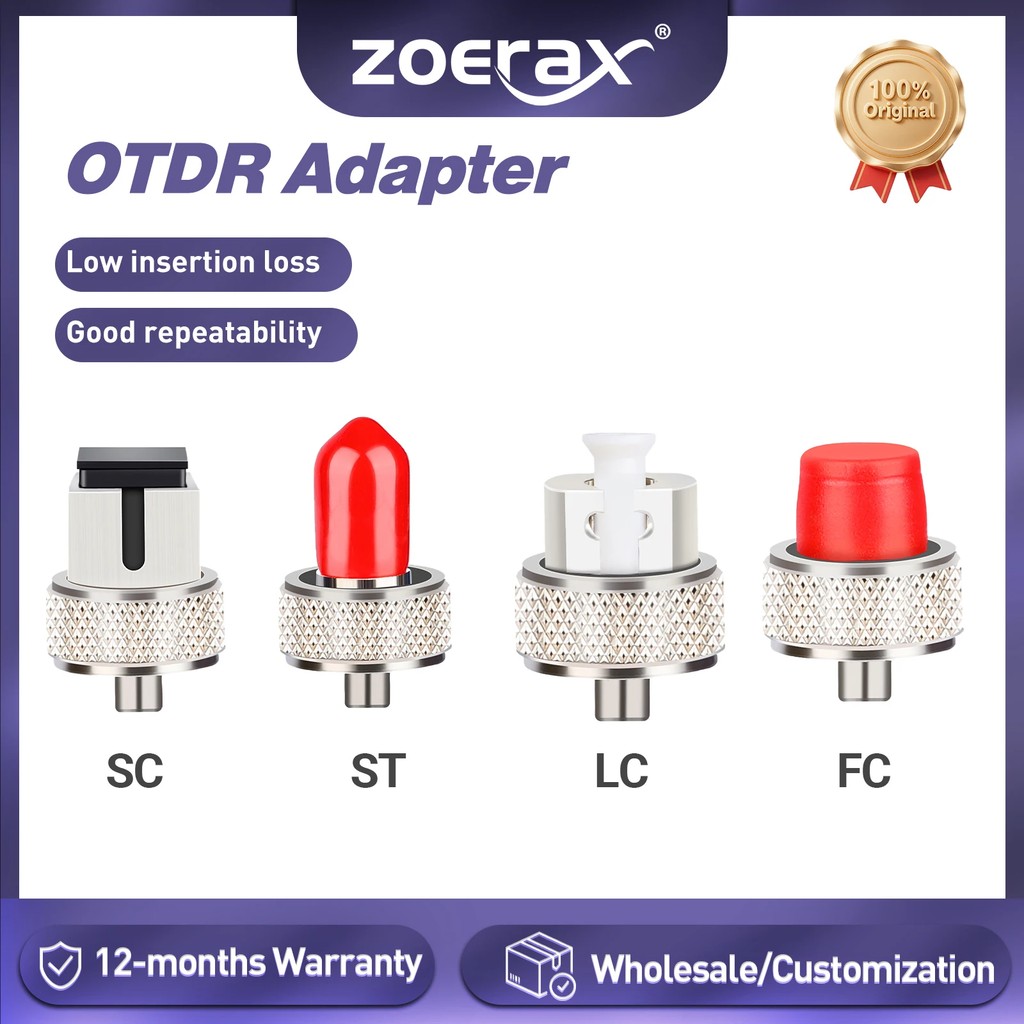ZoeRax OTDR Transfer Connector FC ST SC LC Adaptor OTDR Fiber for Optical Time Domain Reflectometer