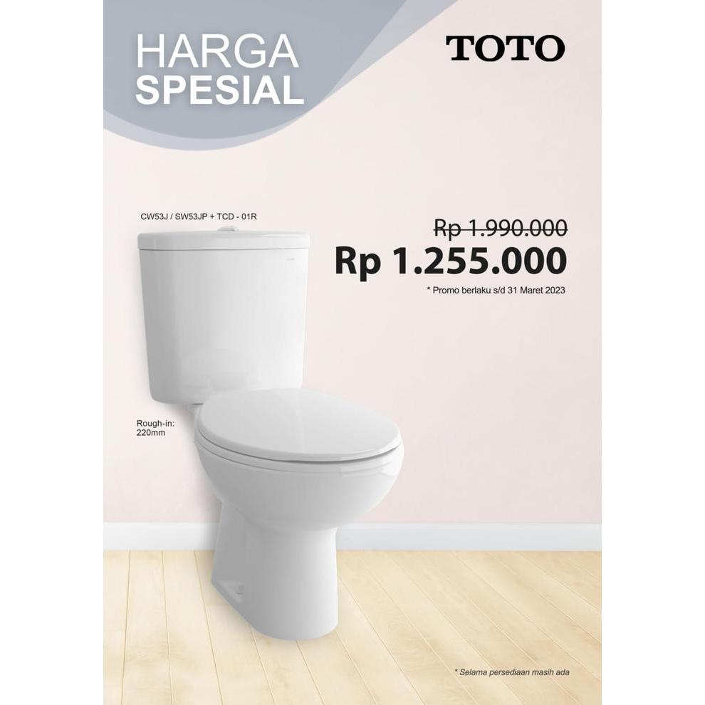 Kloset Duduk TOTO CW53J / CW53/ CW53JW / Tanki SW53JP - Standar, Dus (Instant kurir)