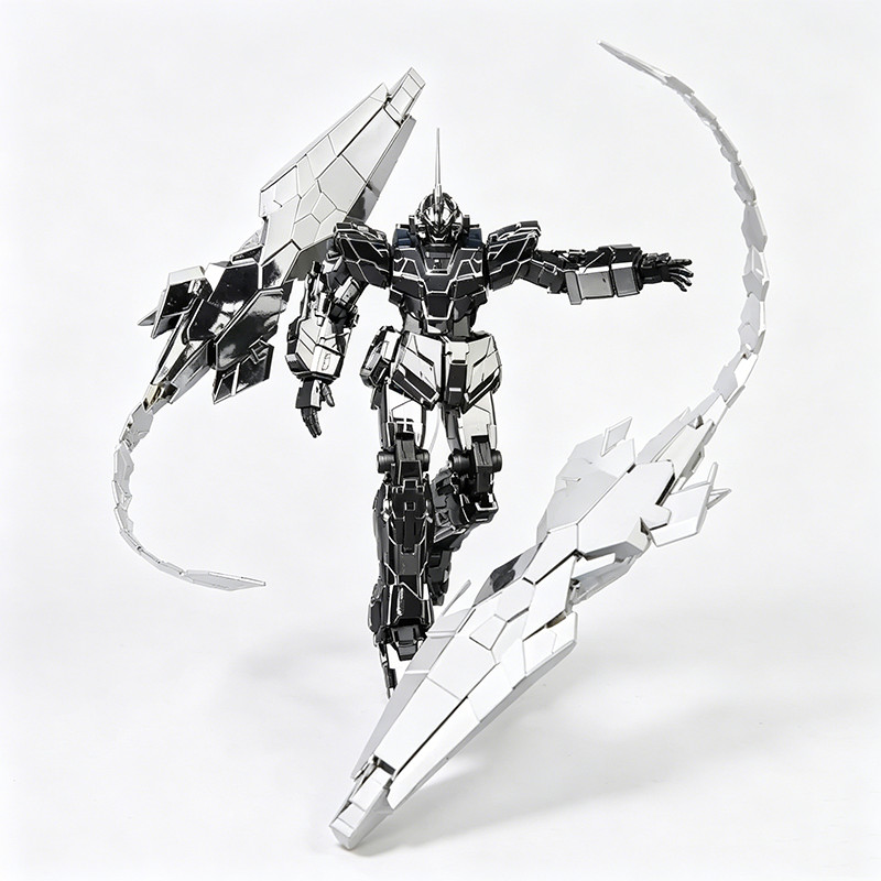 RX-0 Unicorn Gundam 03 Phenex Dark Titanium Plated 1/100 1/144 Scale Full Psycho Frame Action Figure