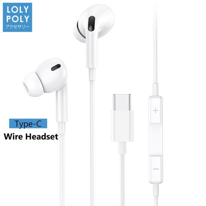 Earphone Kabel Lolypoly With Earbuds For Type C / Lightning Terbaru 