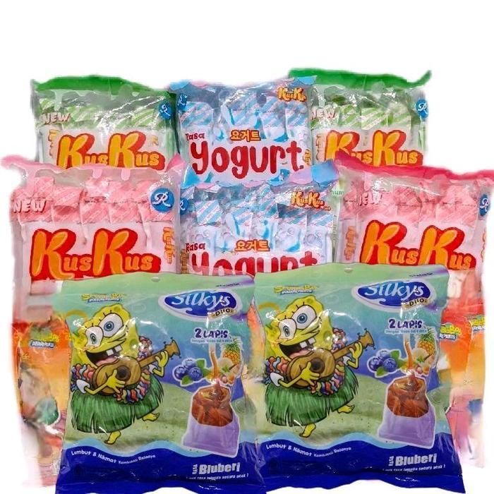 NEW PAKET JELI KUSKUS YOGURT MIX SILKY PUDING DAPAT 8PACK
