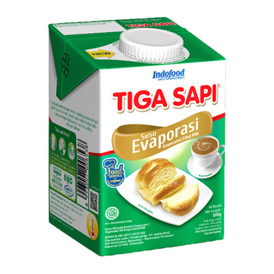 Susu Evaporasi Tiga Sapi 500gr / susu milk evaporate / Tiga Sapi Susu Evaporasi
