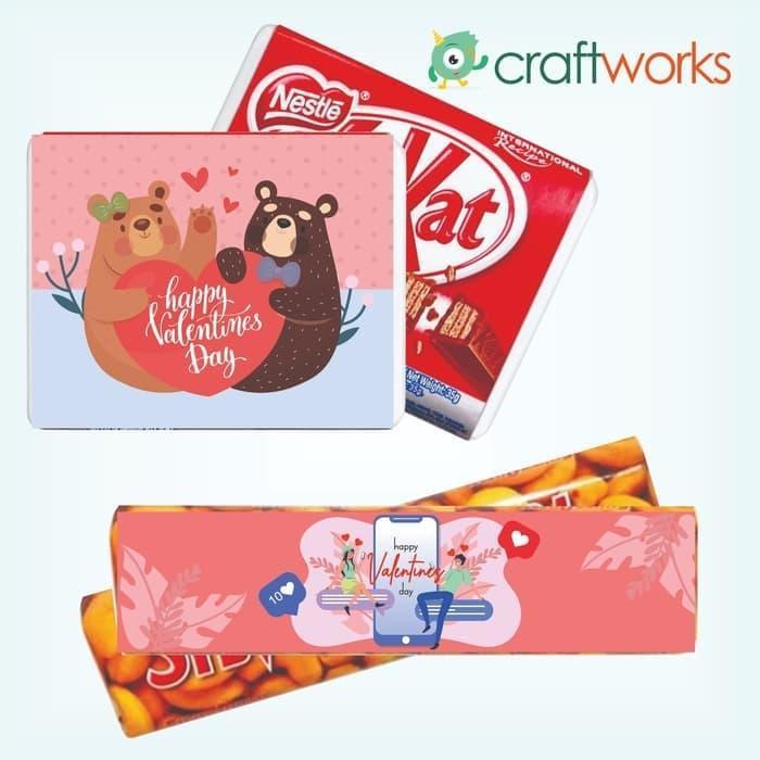 monggo] COKLAT KITKAT 4F & SILVERQUEEN + CUSTOM LABEL VALENTINE SATUAN
