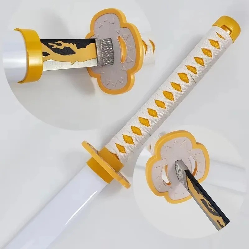 40.9in Demon Slayer Katana Sword Zenitsu Tanjirou Katana Fake Sword Real Size Japanese Killer Devils