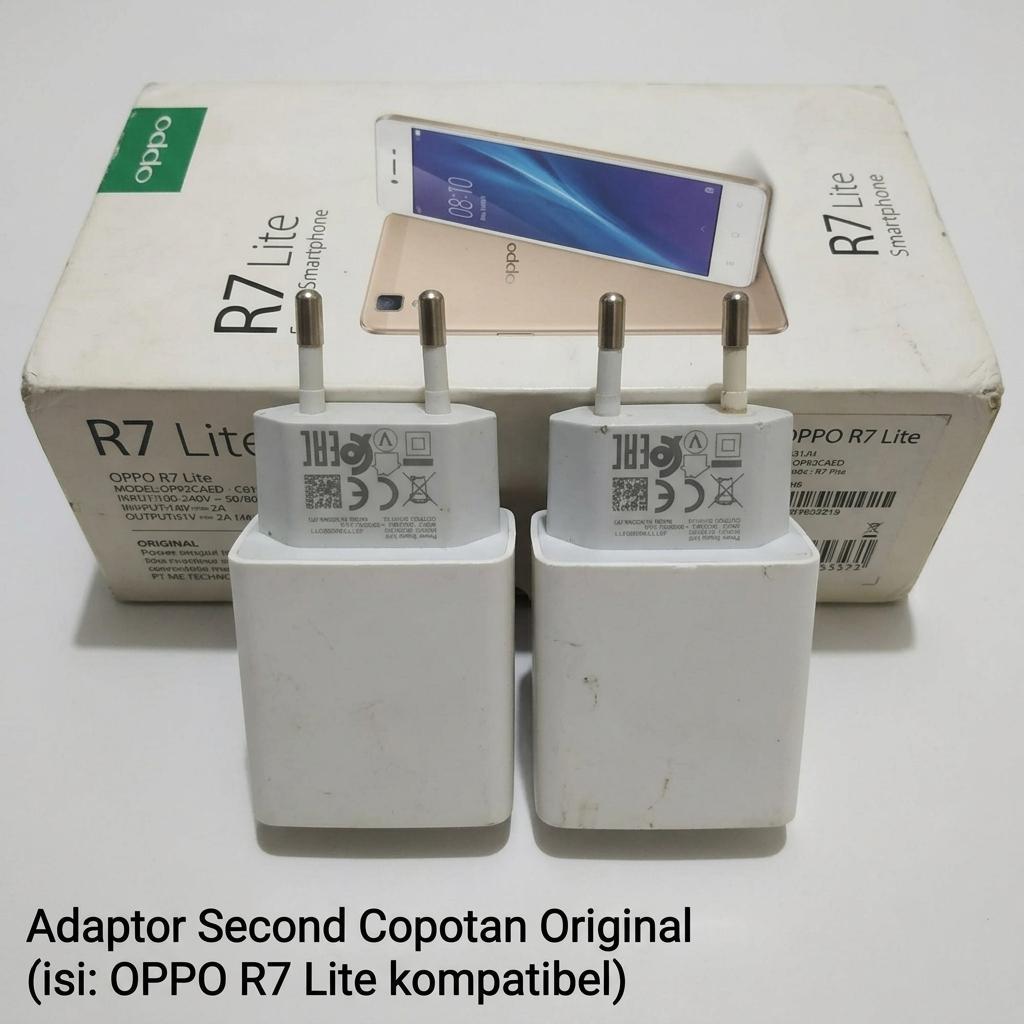 Batok Charger OPPO AK931YHID Original Second Adapter 5V1A OPPO R7 Lite