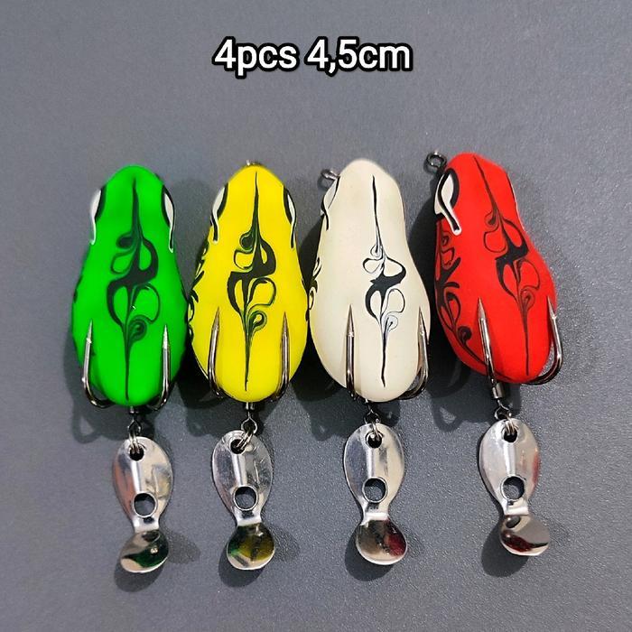 4PCS SOFT FROG JAWS. umpan casting gabus. lure casting gabus. sf jaws.