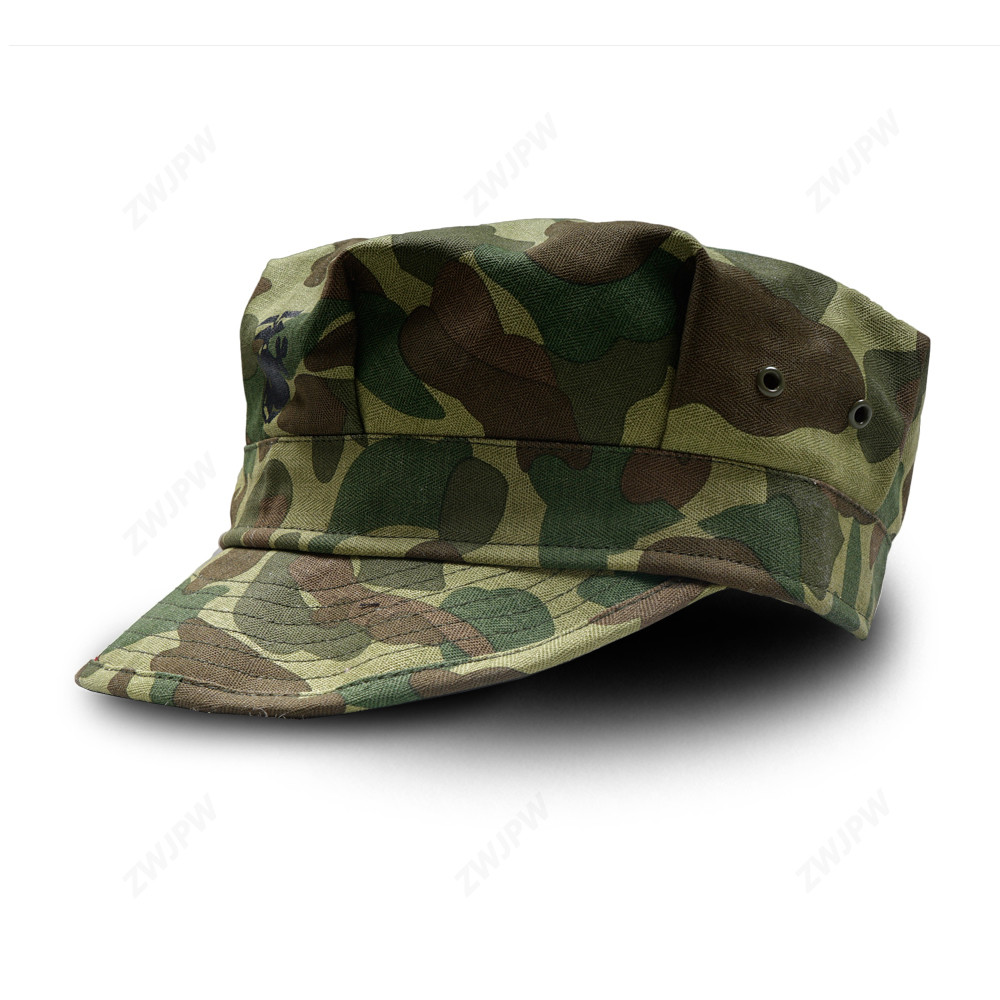 WW2 US ELITE ARMY PACIFIC CAMOUFLAGE OCTAGONAL FIELD CAP HAT US401103