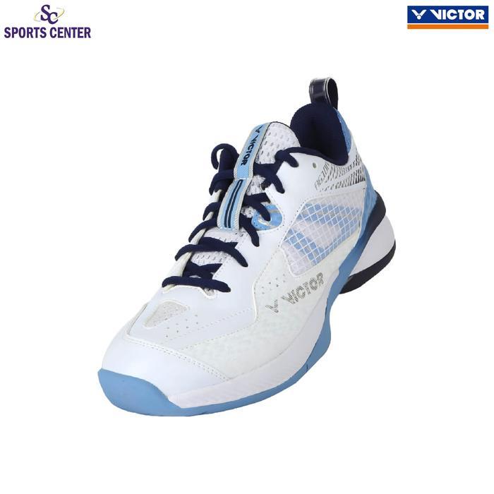 New Sepatu Badminton Victor A610Iv Af / A 610 Iv Af Ivory White Brilliant Blue