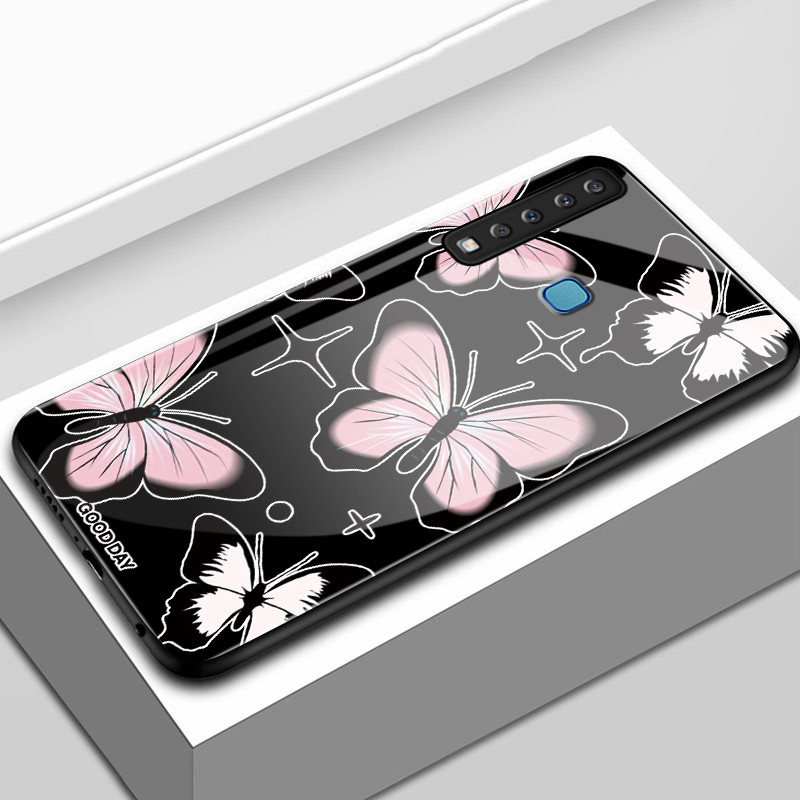 Casing Hp Untuk Samsung A9 2018 A8+ 2018 A8 2018 Case Casing pola kupu-kupu campuran warna biru kehi
