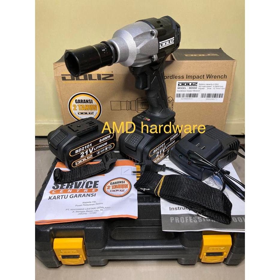 MESIN BOR IMPACT WRENCH CORDLESS BRUSHLESS DOLIZ BD550 ORIGINAL BD 550