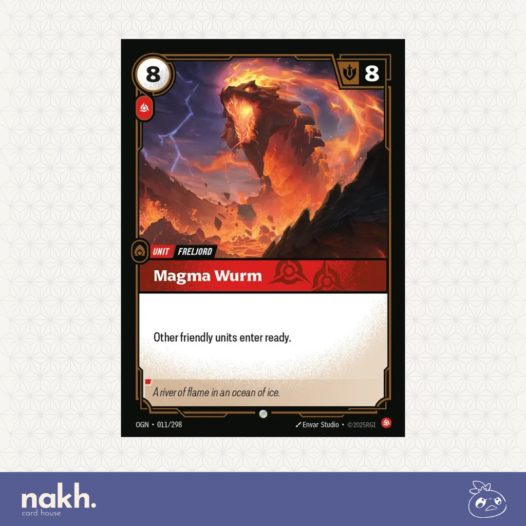 Kartu League of Legends Riftbound TCG English Origins OGN 011/298 Magma Wurm