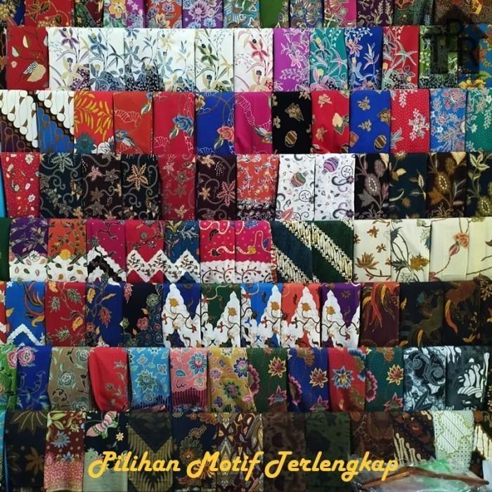 UNGGUL JAYA KAIN BATIK PEKALONGAN SERI SEKAR MEKAR 220X115CM CAP CENT ELEGAN UNTUK WANITA & PRIA