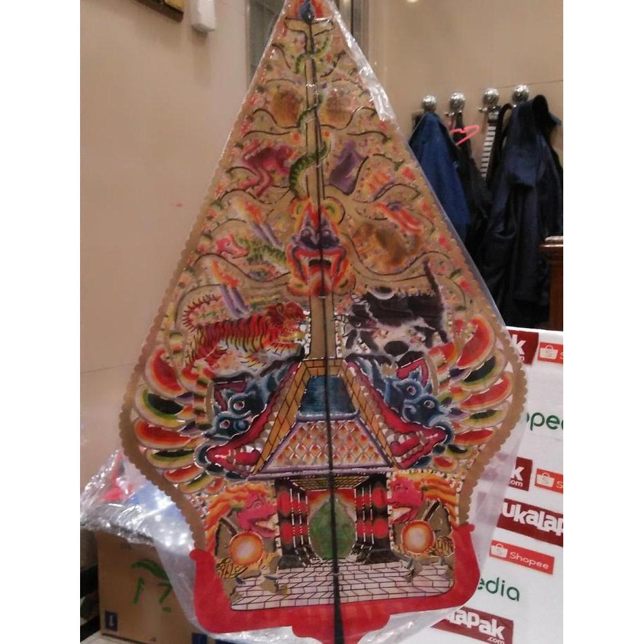 TERLARIS Promo Gunungan Wayang Kulit Gunungan 90Cm Kualitas Lowukuran 90Cm Gapit Bambu Puppet Khas