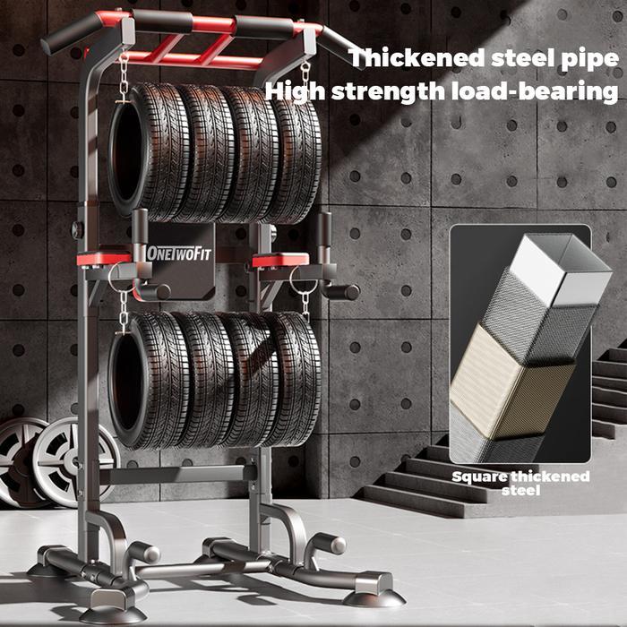 Promo Onetwofit Chip Up Power Tower Pull Up Bar Multi-Function Adjustable Chin Up Bar Power Tower
