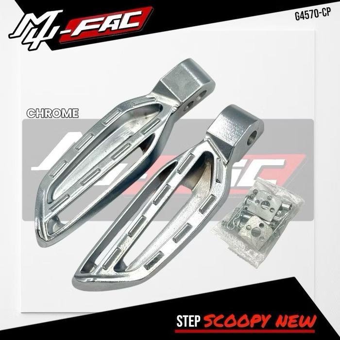 ORI FOOTSTEP K2F MUFAC STEP MODEL SCOOPY NEW FULL CNC UNIVERSAL ALL MOTOR BEAT VARIO MIO SCOOPY NMAX
