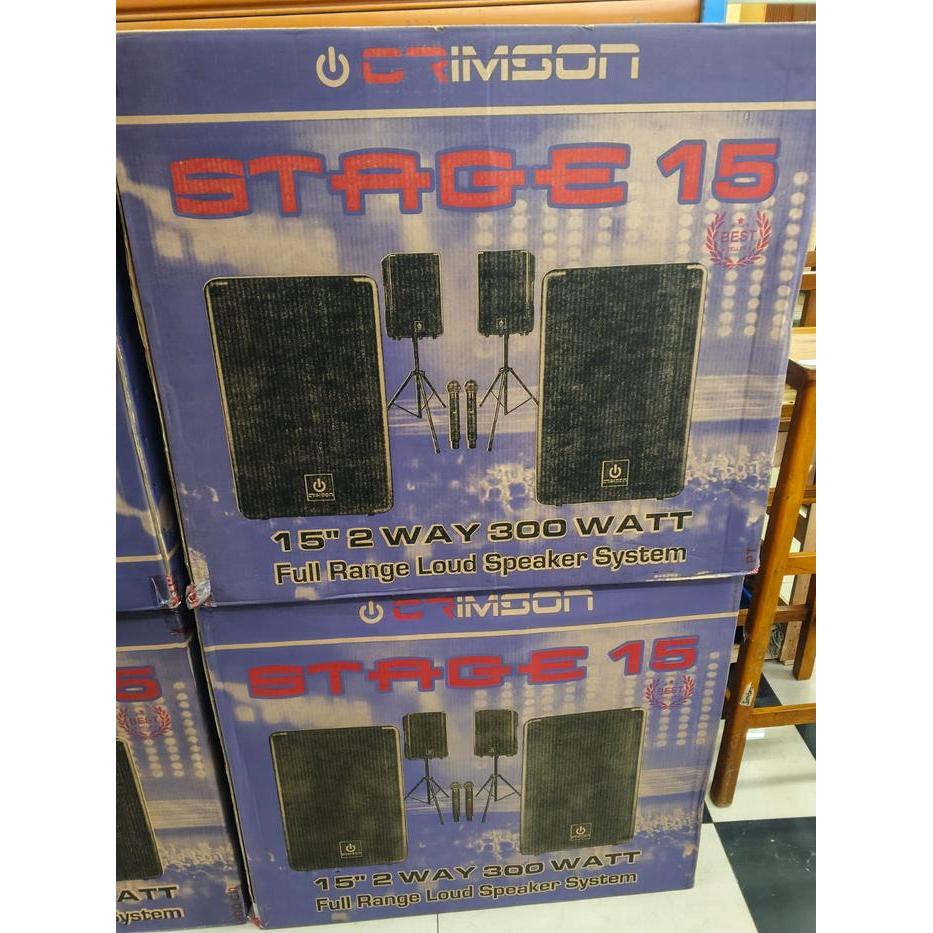 PAKET SPEAKER 15 inch BLUETOOTH CRIMSON STAGE 15