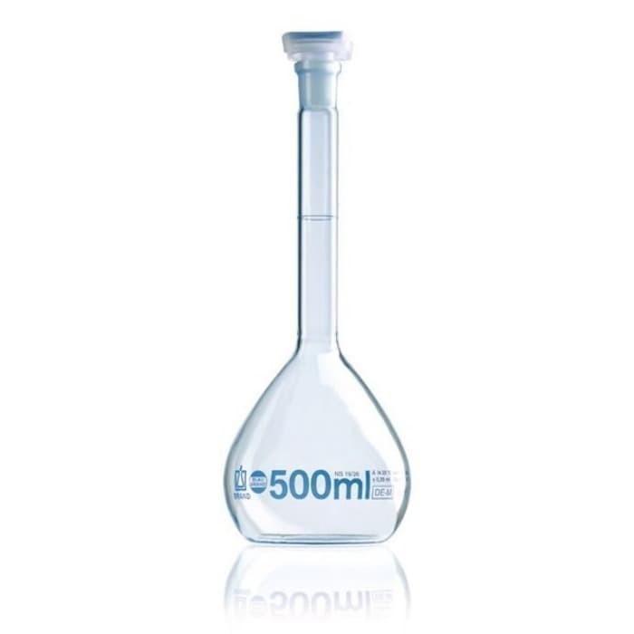 Labu Ukur 1000 ml Iwaki Volumetric Flask Tutup Plastik 5645-1000