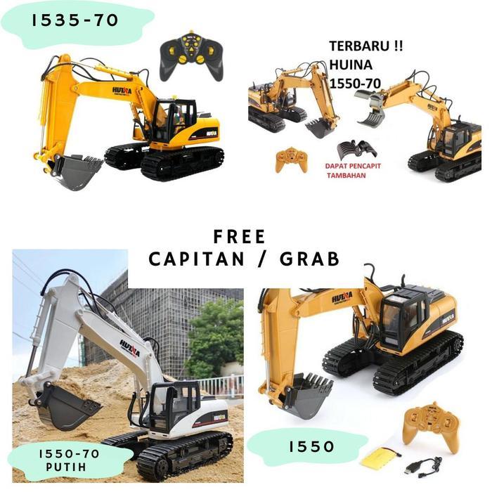 RC Alat Berat Huina 1550 1535 1535-70 1550-70 550HD channel Excavator shovel