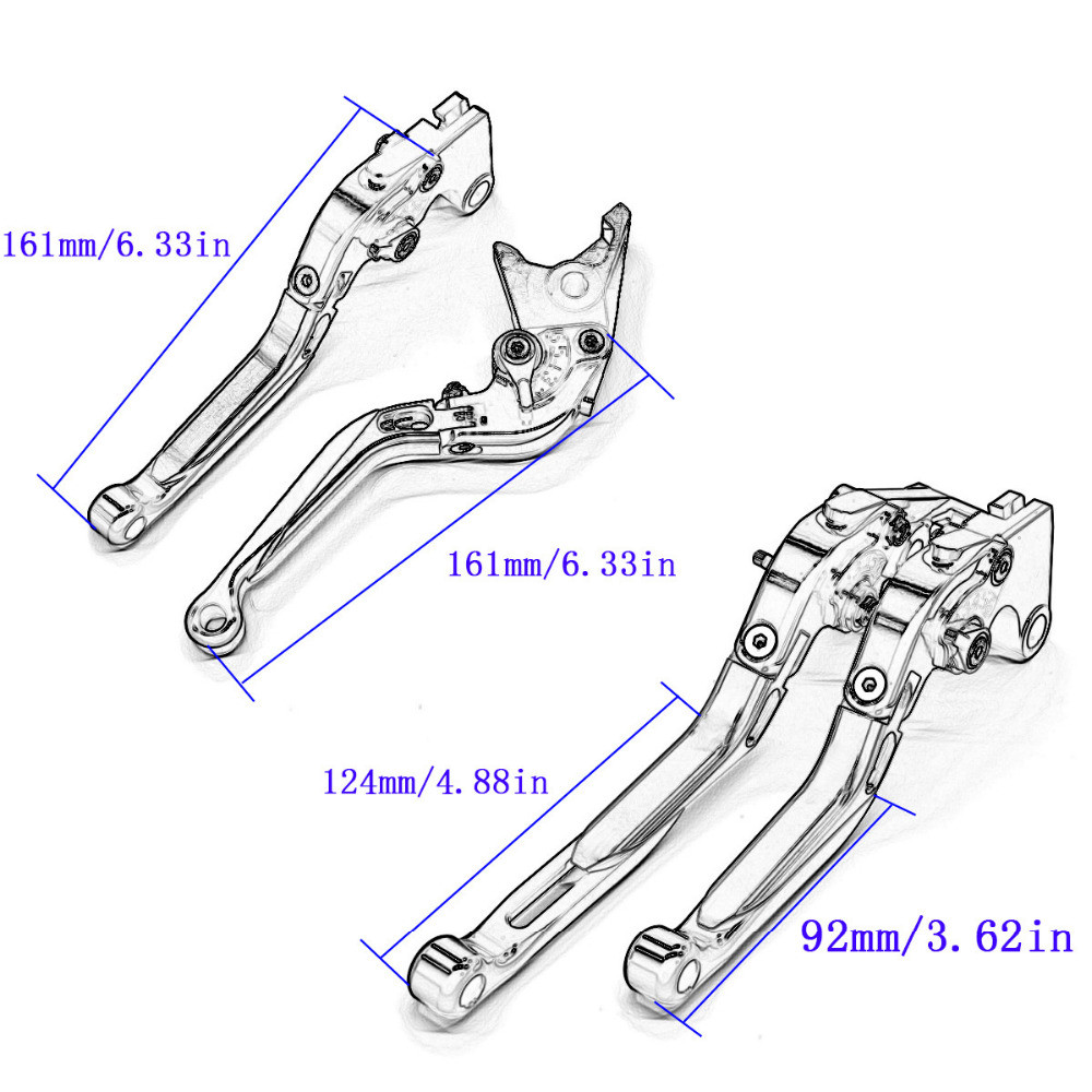 FOLDING EXTENDABLE BRAKE CLUTCH LEVER FOR CB400 CB500 CB750 CB600 CB900 HORNET CBR600 F4I SHADOW 400