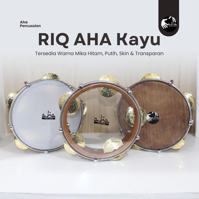 Premium Tamborin Riq Aha Percussion - Alat Musik Berkualitas Tinggi Original