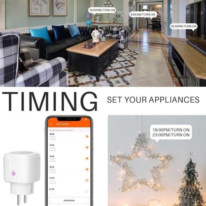 Steker Smart Plug Wifi Eu Plug 16A With Monitoring Function Co