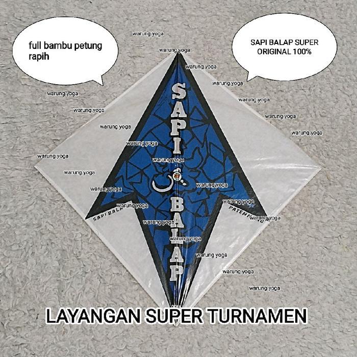 Layangan Sukhoi Super Sapi Balap Turnamen LIMITED EDITION EDISI TERBATAS Kertas Minyak Ukuran 57 cm