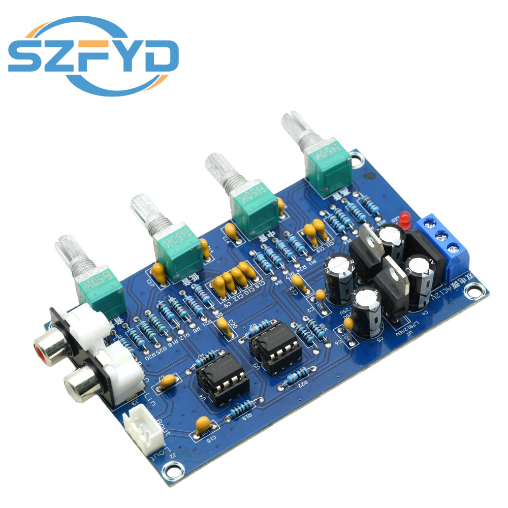 XH-M164 NE5532 Bass Treble Tone Control Preamp Amplifier Board Adjustable Audio Equalizer DIY Kit