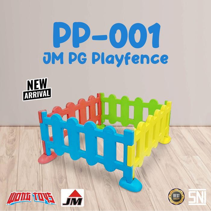 ASLI JM PG Playfence (PP-001) - Mainan Playground Pagar Taman Anak 4 Pcs/Set READY STOCK
