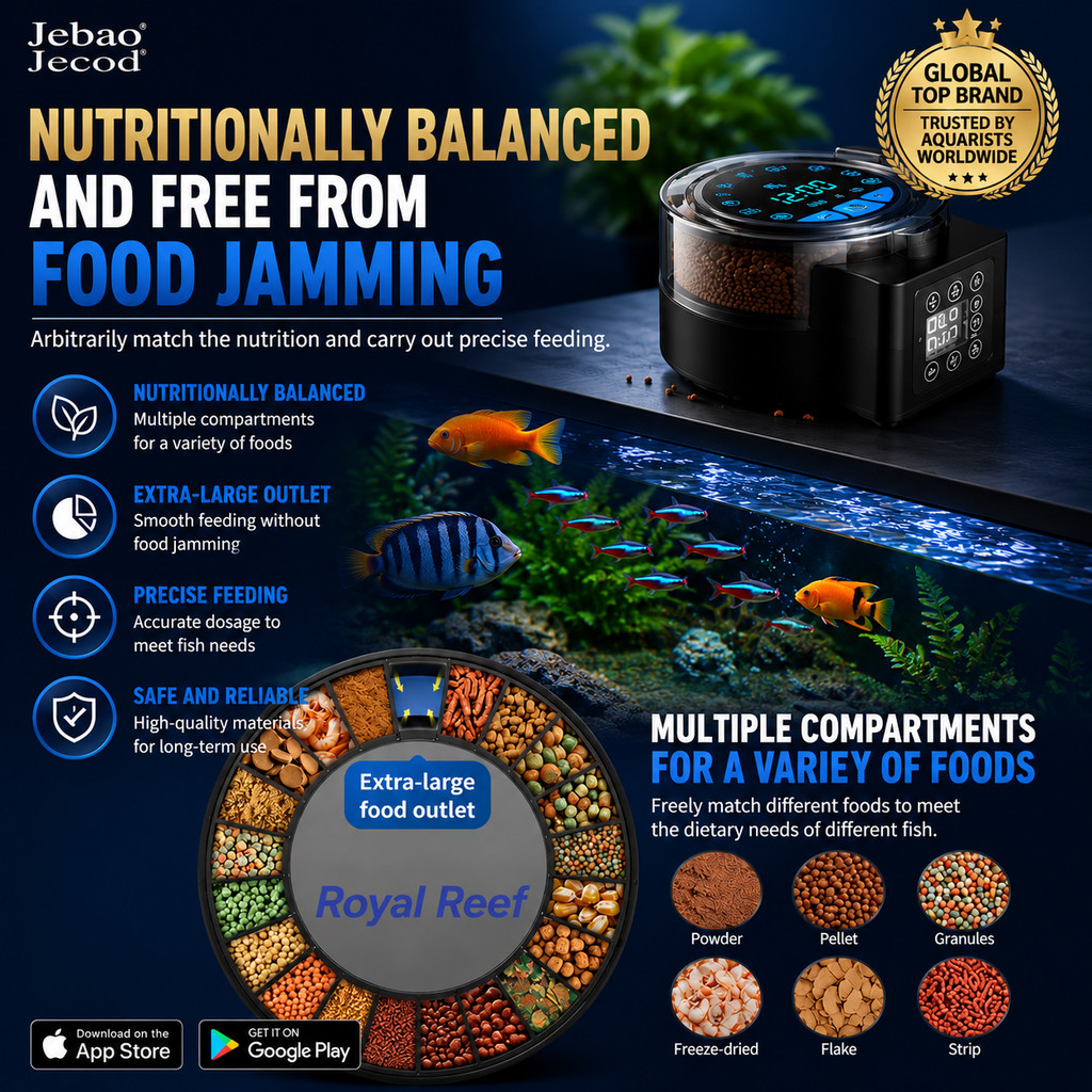 Jebao Jecod DRF Automatic Fish Tank Feeder Remote Control Timed Quantified Large Capacity Food
