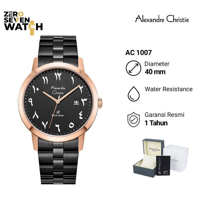 JAM TANGAN PRIA ALEXANDRE CHRISTIE AC 1007 / AC1007 PRIA ANGKA ARAB STAINLESS STEEL ORIGINAL