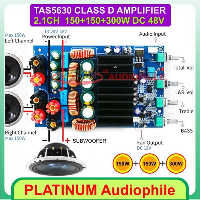 Tas5630 Amplifier Class D 2.1Ch 2X150W+300W Tas5630 Class D Amplifier #Gratisongkir