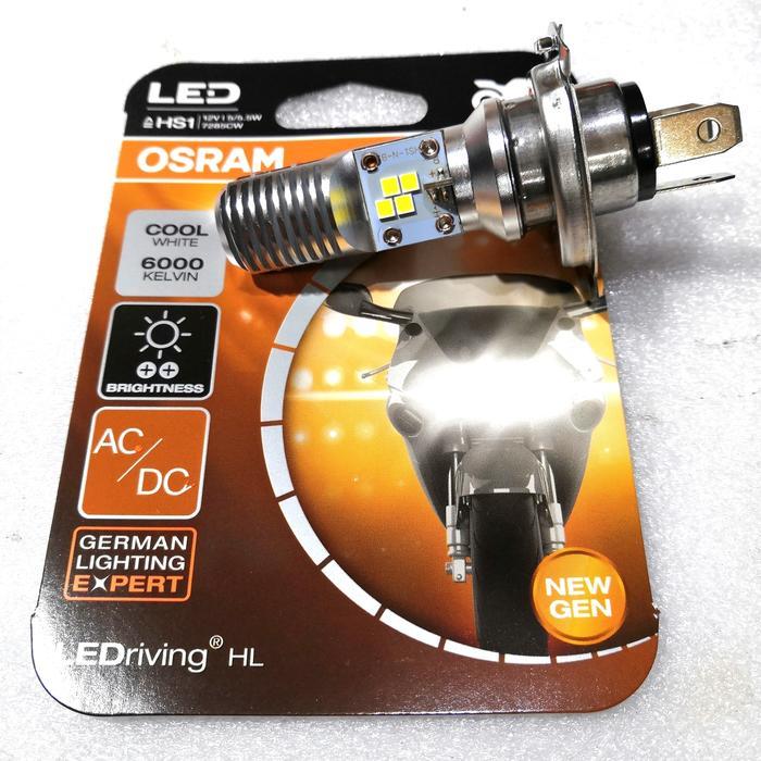 Lampu Led Osram Hs1 H4 Ac/Dc Putih Bohlam Led Depan Ori Osram Hs1 H4