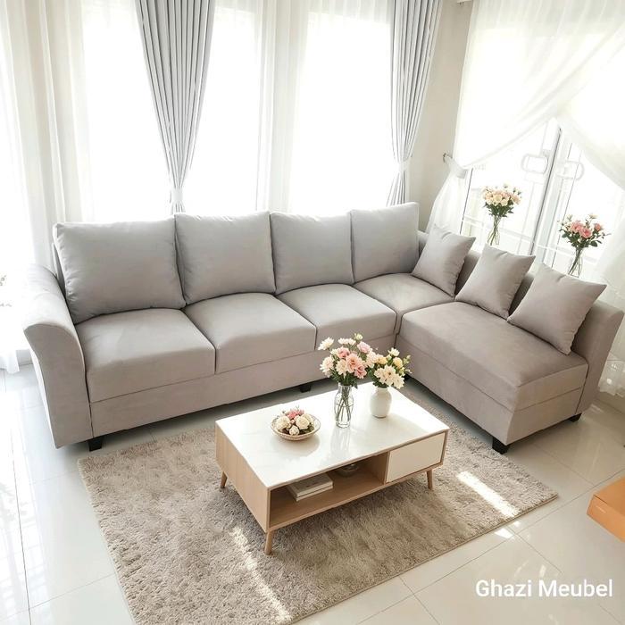 Sofa L Minimalis - Sofa L Jumbo - Sofa Tamu Furniture