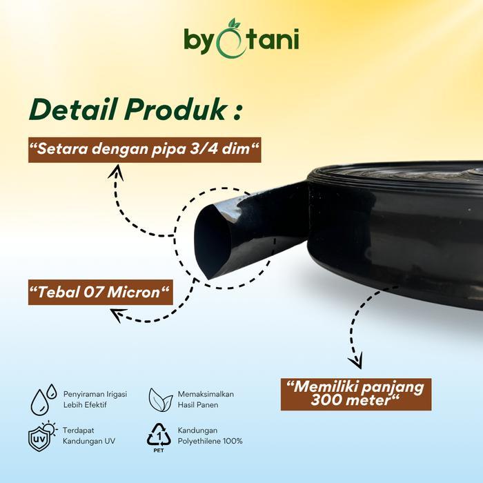 Selang Drip 7 Mikron 300 Meter + 2 Selang Piping (Paket Bundling) Pipa IrigasiTetesOtomatis Tanaman