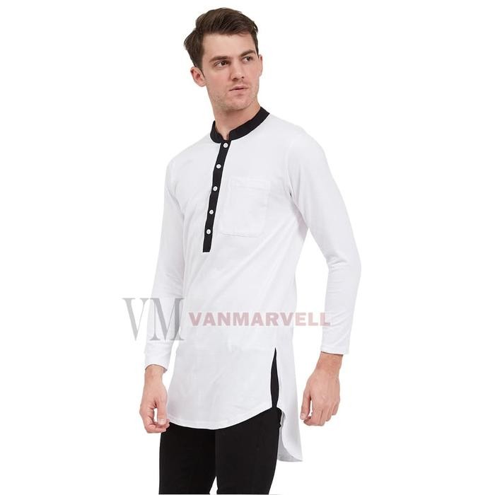 k468 Vm Baju Koko Jumbo Gamis Kaos Koko Muslim Panjang