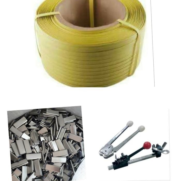 Paket Alat Packing Plastik Set Terdiri Alat Straping + Klem + Tali