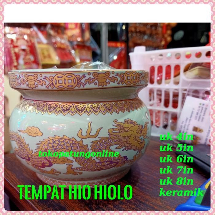 Hiolo Keramik Hijau Naga uk 5in