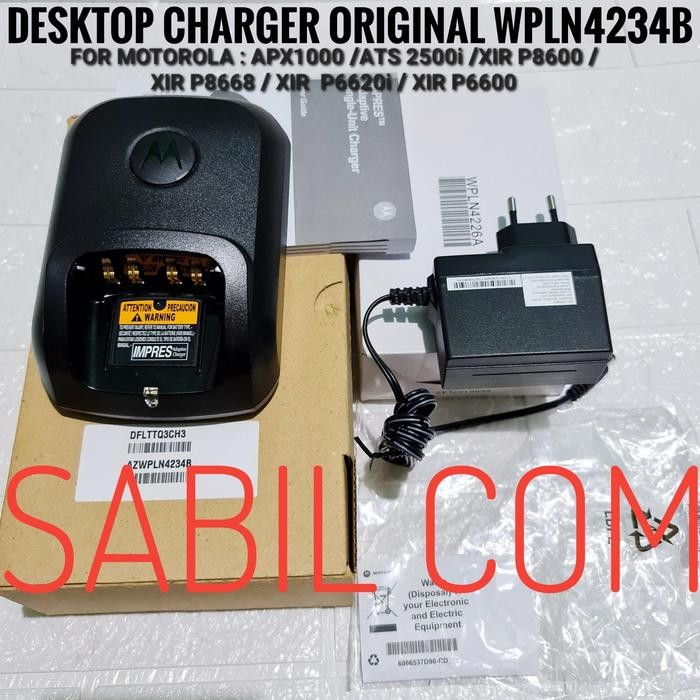 CHARGER ORI HT MOTOROLA XIR P6620i ATS2500i P8668 P8668i APX1000 ORI