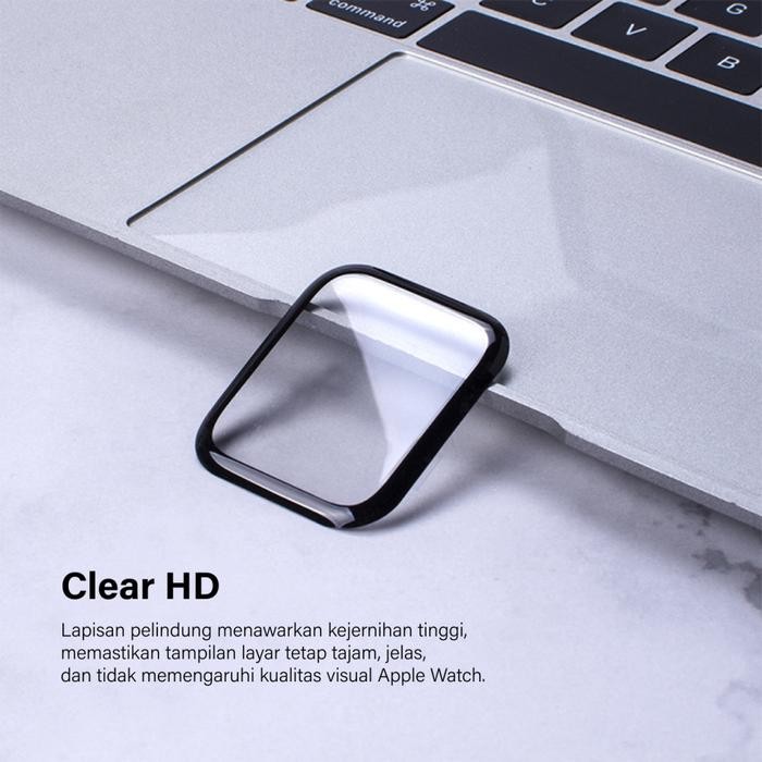 Stok Baru Screen Protector for Apple Watch 10 Series 46mm/42mm Octagoods 3D Full Cover Clear HD
