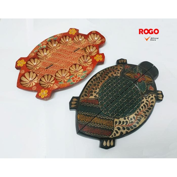 PROMO Congklak Dakon Kayu Lipat Bentuk Kura-Kura