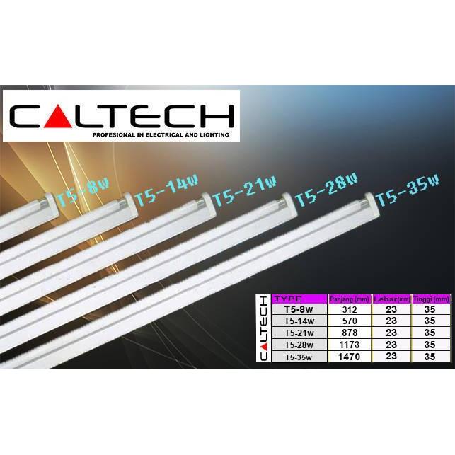 Lampu TL T5 28 watt komplit Caltech / Lampu Aquarium / Etalase Kaca