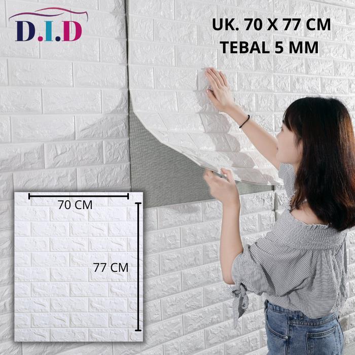 Walpaper Foam 3D Brick "WHITE" 70 x 77 cm x 5 mm