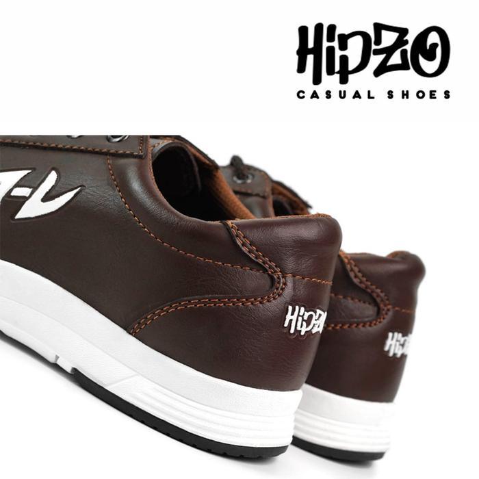 Sepatu Pria Casual Hipzo M037 Pria Kerja Sekolah Kantor Shoes Sneakers Snekers Hitam Kasual Running