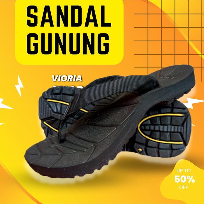 Sandal Jepit Gunung Eiger Outdoor Pria Wanita Termurah - Sendal Karet Hitam