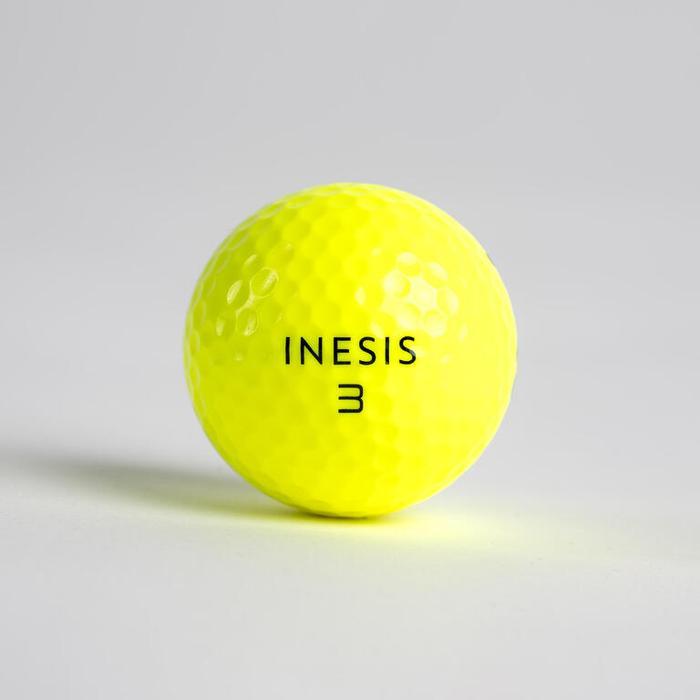 Decathlon Inesis Bola Golf Inesis Distance 500 Isi 12 Pcs - Kuning - 8489446