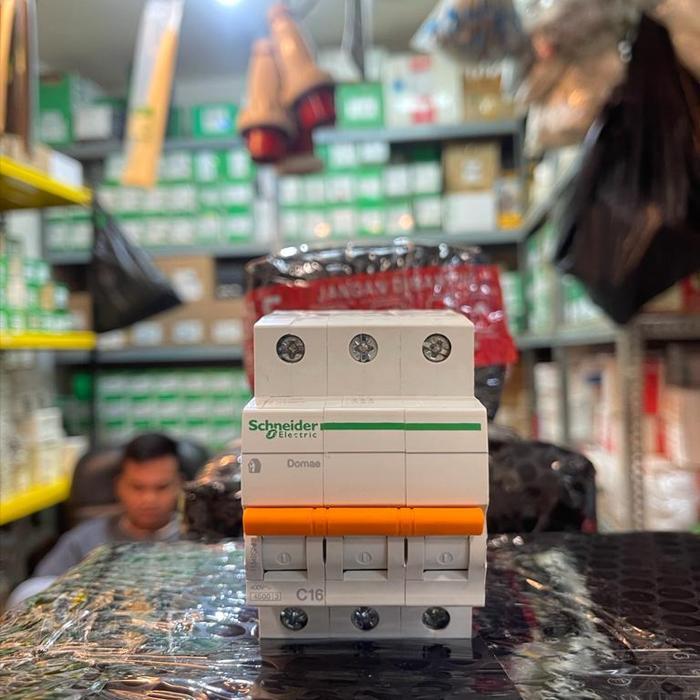 Mcb Schneider Domae 3 Phase 16 Ampere (Asli)