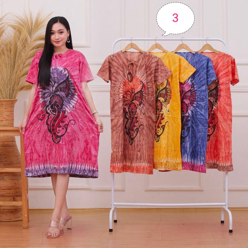 daster remaja wanita kekinian viral 2021/daster kaos adem dress murah keren motif bunga bahan katun 