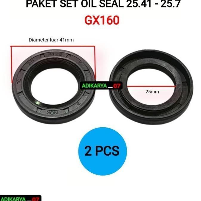 Harga Terbaik SET Oil Seal Kruk As Mesin Penggerak GX160 ISI 2 PCS Oil Seal Sil Crankshaft Mesin