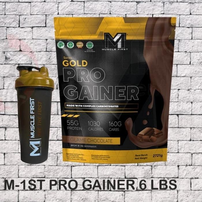 M1 Muscle First Gold Pro Gainer 6 Lbs Lb 6Lb Weight Mass Gainer Bpom Terbaru