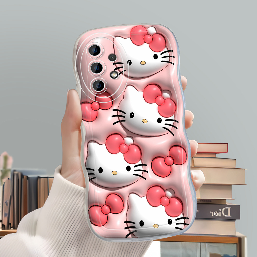 Casing Hp Untuk Compitable With Samsung Galaxy A13 4G Case Big Wavy Phone Softcase Lembut Cassing Mo